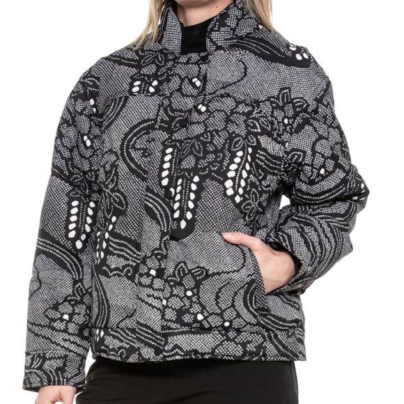 NEW Free People Bunny Slope Printed Puffer Jacket In Midnight Combo - Picture 7 of 16